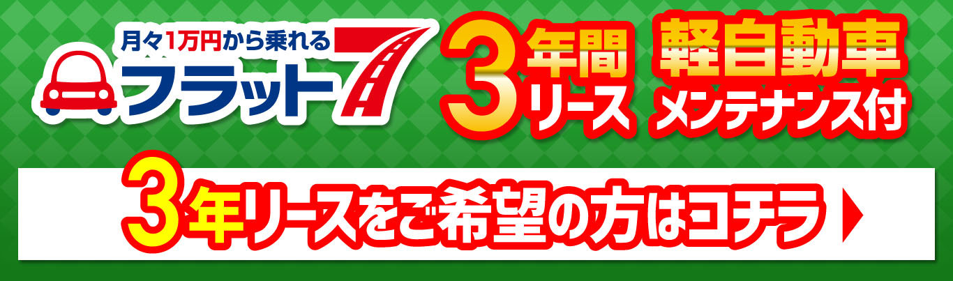 3年間リース　軽自動車メンテナンス付