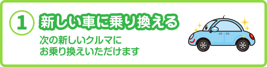 新しい車に乗り換える